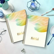 2024-2025 Planner with Dividers \u0026 Monthly Tabs - Floral Coil Note for Office, School, Productivity - Lay-Flat Binding, Pocket, Holiday Reference, Inspirational Quotes - Navy Blue \u0026 Gold